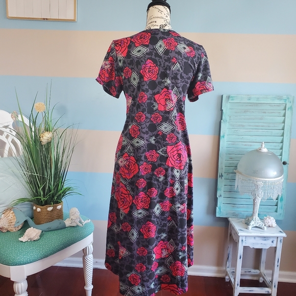 LuLaRoe Floral Rose Carly Dress - Picture 3 of 7